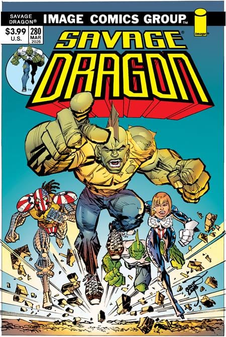 Image Comics Comic Books SAVAGE DRAGON #280 CVR B ERIK LARSEN 70S TRADE DRESS VAR (MR) 70985305211128021 0126IM0408