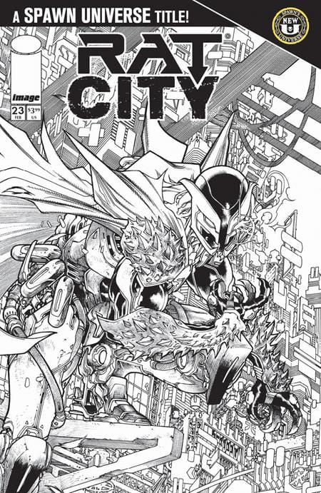 Image Comics Comic Books SPAWN RAT CITY #23 CVR B HARVEY TOLIBAO B&W VAR 70985303966202321 1225IM0389