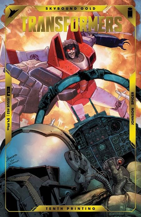 Image Comics Comic Books TRANSFORMERS #2 10TH PTG CVR B JAY ANACELTO & ROMULO FAJARDO JR EMBOSS & GOLD FOIL VAR 70985304218100221 1025IM8183