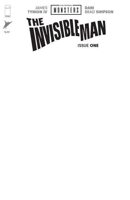 Image Comics Comic Books UNIVERSAL MONSTERS THE INVISIBLE MAN #1 (OF 4) CVR H BLANK SKETCH VAR 70985304411600181 0625IM268