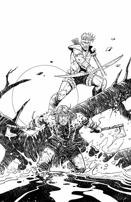 Image Comics Comic Books VIKING MOON #2 (OF 5) CVR F PHILLIPPE XAVIER YOUNGBLOOD TEAM UP B&W VIRGIN VAR 70985304428400261 0825IM8462