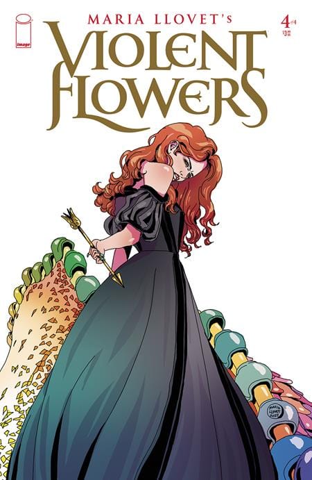 Image Comics Comic Books VIOLENT FLOWERS #4 (OF 4) CVR B MARIA LLOVET BLACK DRESS VAR (MR) 70985304100900411 1024IM441