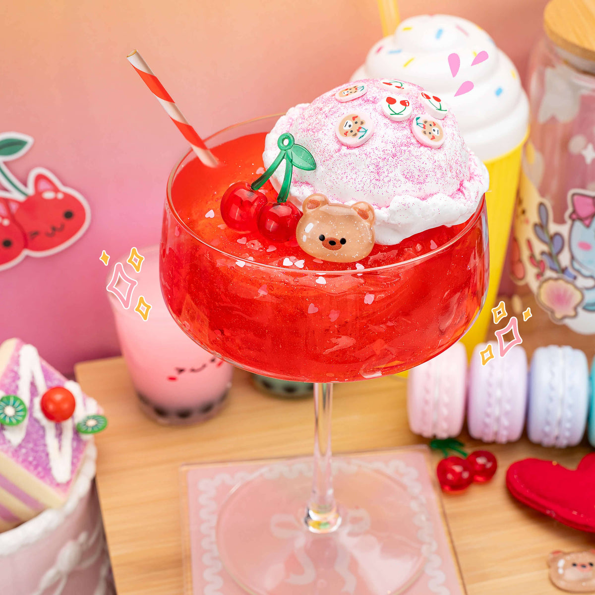 Kawaii Slime Company Toys Bears Best Shirley Temple Float 2 Slimes In 1 (4pcs/case) 857488008598 BEABESSHI_9456