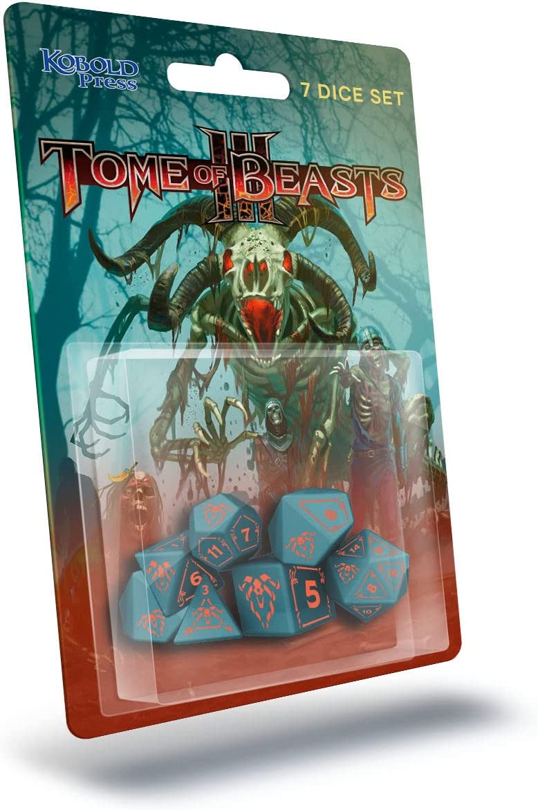 Kobold Press Dice > Other Dice Tome of Beasts 3: Polyhedral 7-die Set 9781950789412 KOB 9412