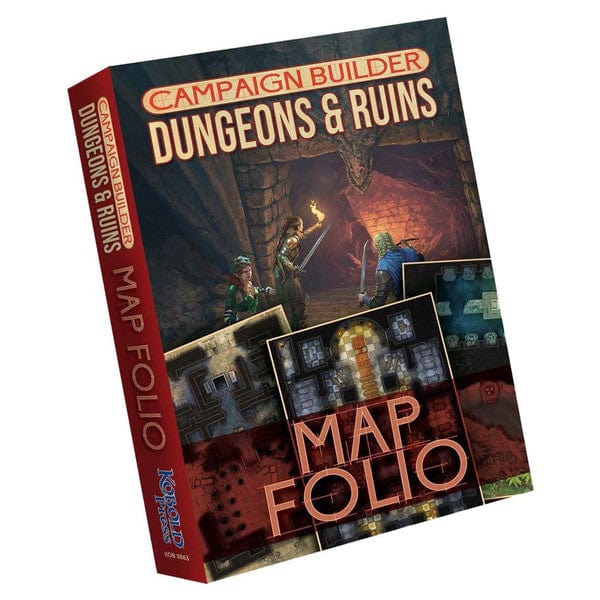 Kobold Press Tabletop Games > Role-Playing Games > Accessories D&D 5E: Campaign Builder: Dungeons and Ruins Map Folio 9781964506067 KOB6067