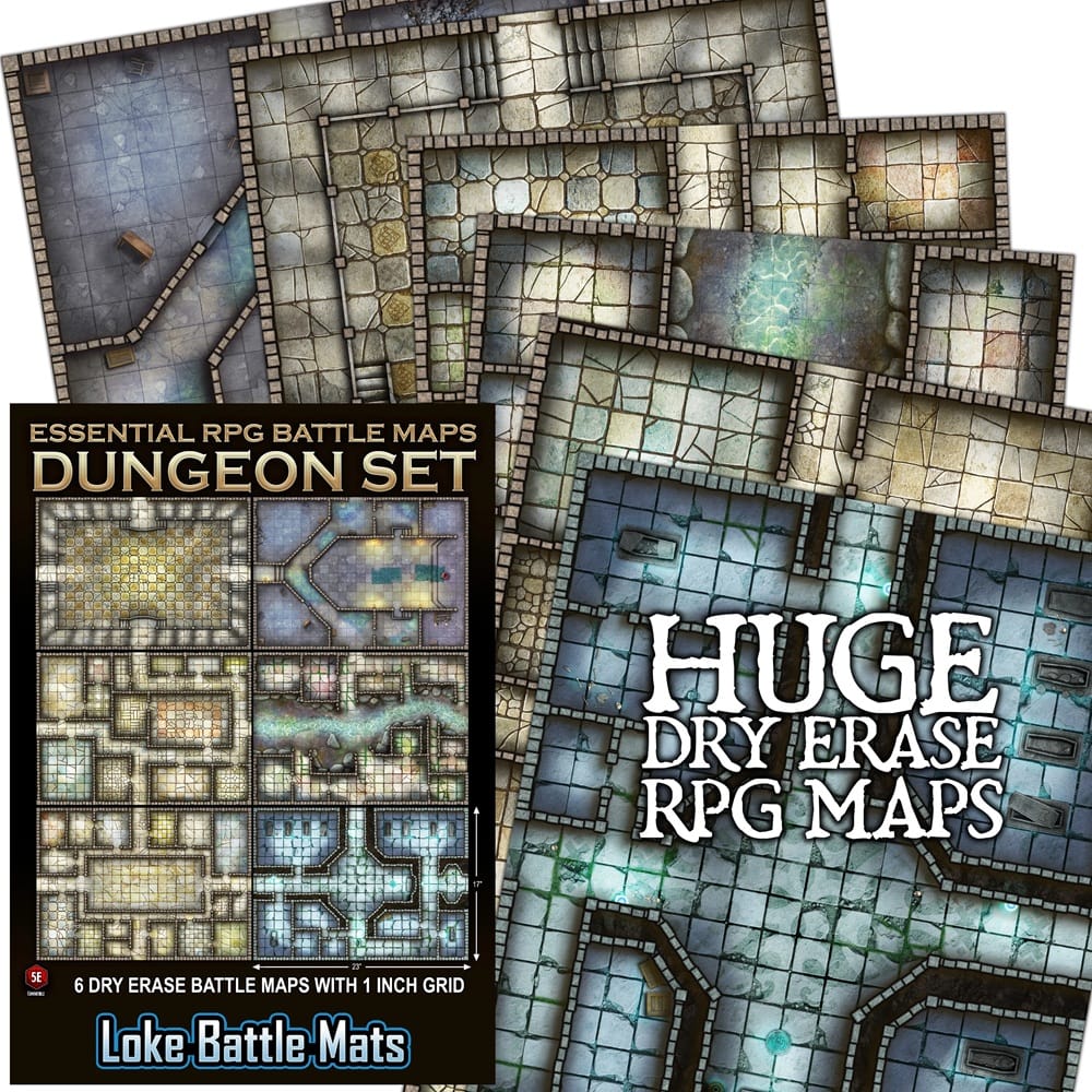 Loke Battle Mats RPG > maps ESSENTIAL RPG BATTLE MAPS DUNGEON SET 5060703680881 LBM 076