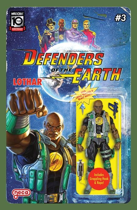 Mad Cave Studios Comic Books DEFENDERS OF THE EARTH #3Â (OF 8)Â CVRÂ B DJORDJE DJOKOVIC ACTION FIGURE COVER VAR 60194704596503021 0824MA533