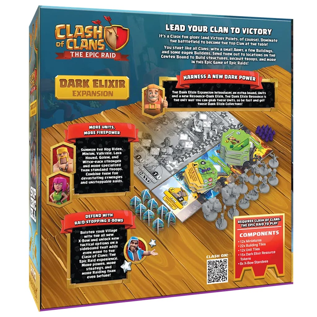 Maestro Media Board Games > Large Box Games > Expansions Clash of Clans: The Epic Raid: Dark Elixir Expansion 810095333675 MMCLASHEXP01