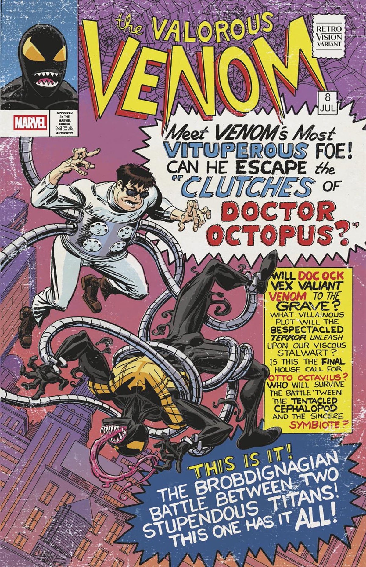 Marvel Comic Books ALL-NEW VENOM #8 SCOTT KOBLISH RETROVISION VARIANT 75960621047300821 PRH-75960621047300821