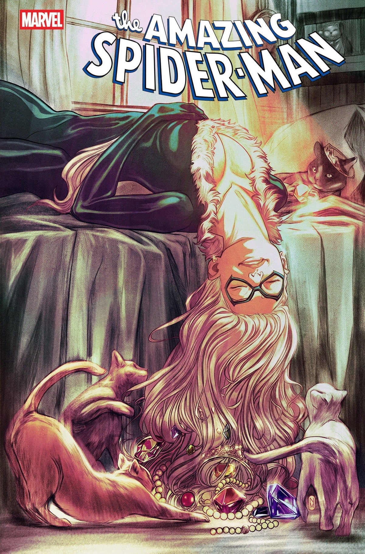 Marvel Comic Books AMAZING SPIDER-MAN #1 NIMIT MALAVIA BLACK CAT VARIANT 75960621001500151 PRH-75960621001500151