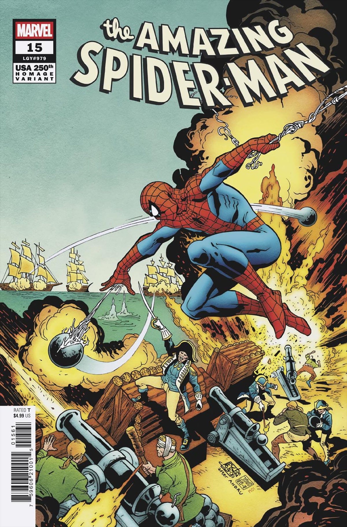 Marvel Comic Books AMAZING SPIDER-MAN #15 TBD ARTIST 250TH HOMAGE VARIANT 75960621001501561 PRH-75960621001501561