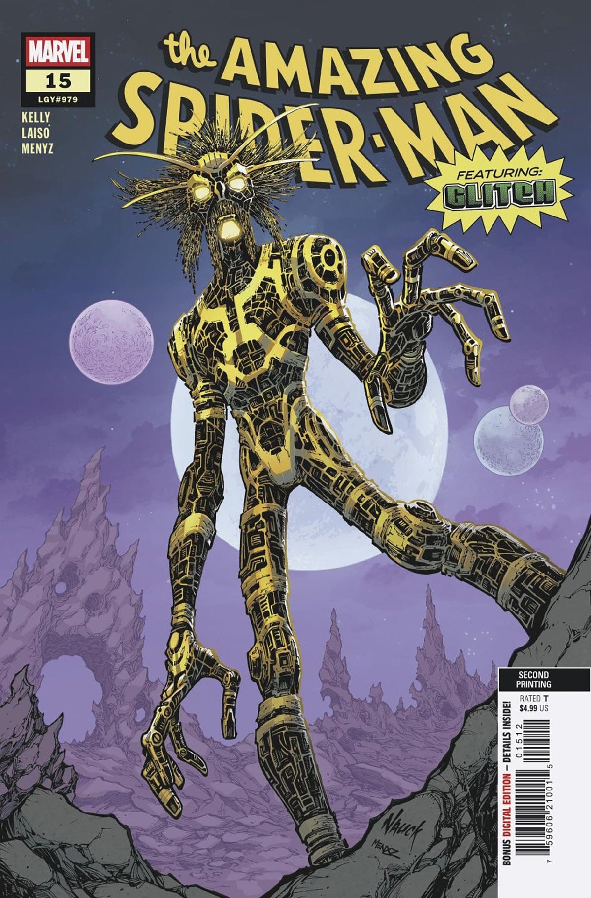 Marvel Comic Books AMAZING SPIDER-MAN #15 TODD NAUCK 2ND PRINTING VARIANT 75960621001501512 PRH-75960621001501512