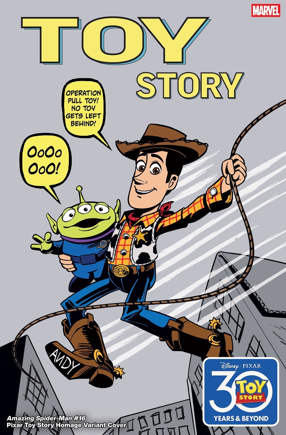 Marvel Comic Books AMAZING SPIDER-MAN #16 MARCO FORCELLONI PIXAR TOY STORY HOMAGE VARIANT 75960621001501651 PRH-75960621001501651