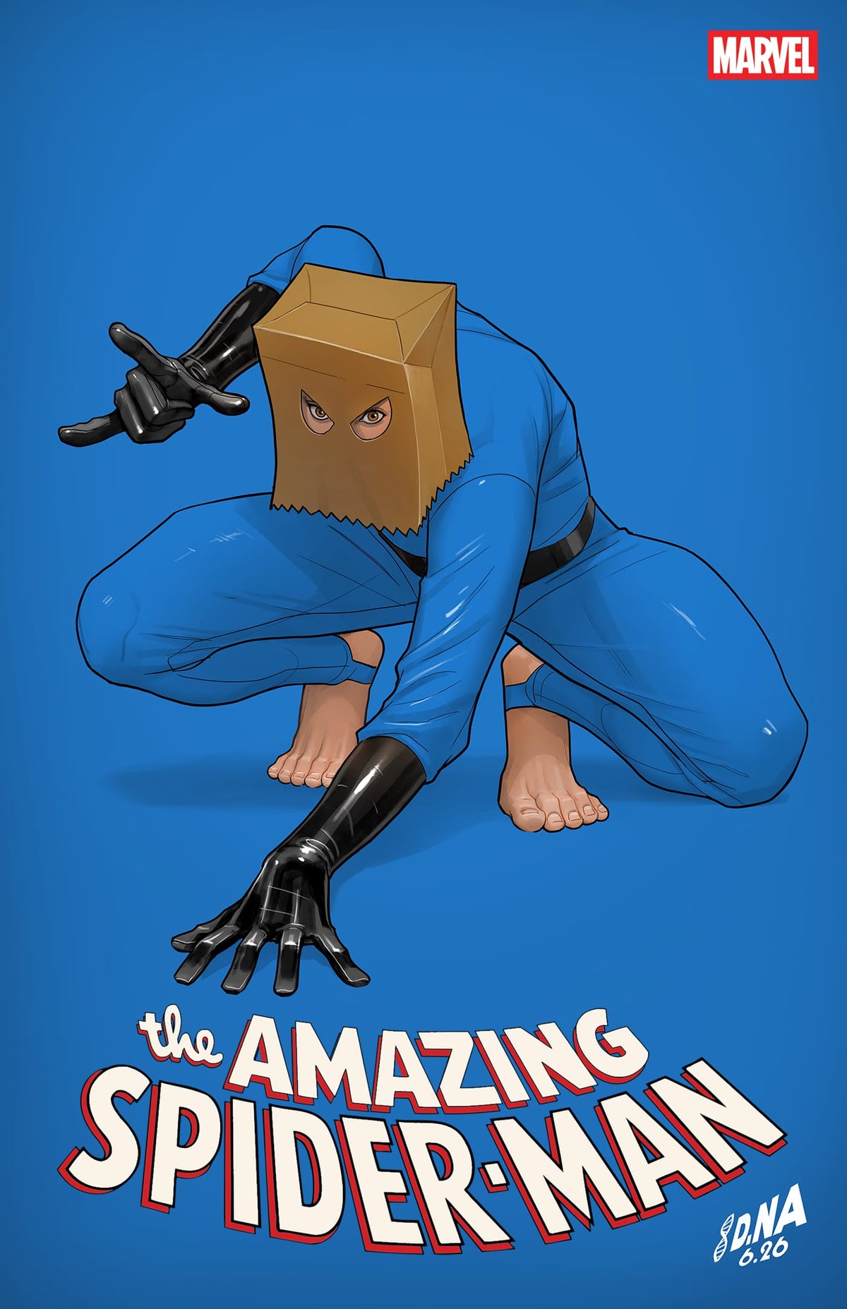 Marvel Comic Books AMAZING SPIDER-MAN #33 DAVID NAKAYAMA COLOR BLOCK BLUE VARIANT 75960621001503331 PRH-75960621001503331