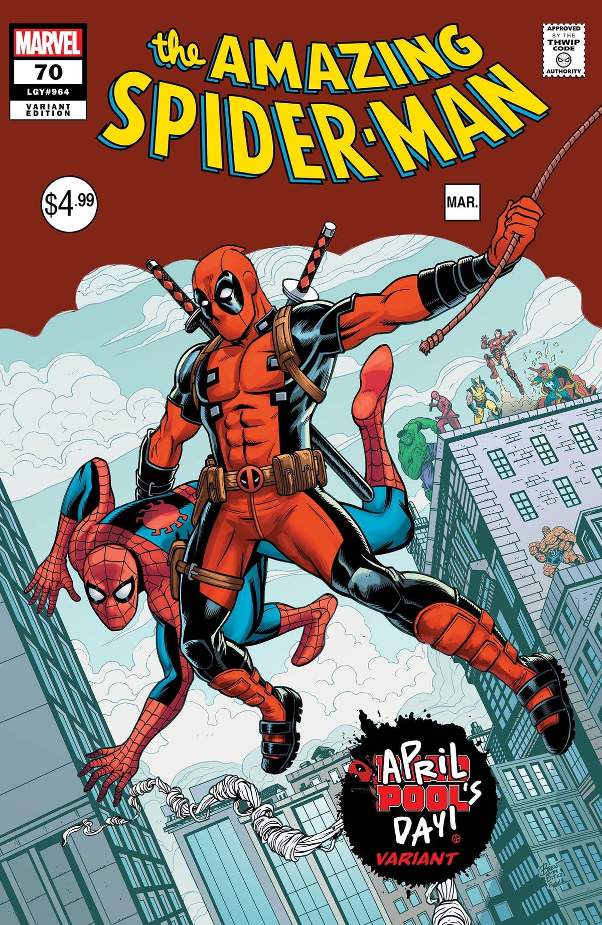Marvel Comic Books AMAZING SPIDER-MAN #70 BRENT SCHOONOVER APRIL POOL'S DAY VARIANT 75960620200307051 PRH-75960620200307051