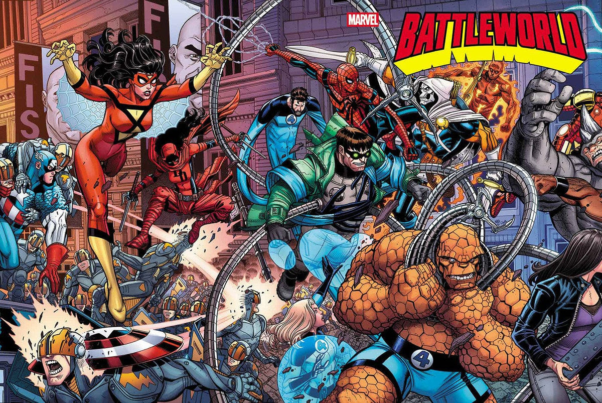 Marvel Comic Books BATTLEWORLD #1 NICK BRADSHAW 5-PART WRAPAROUND CONNECTING VARIANT A 75960621324500161 PRH-75960621324500161