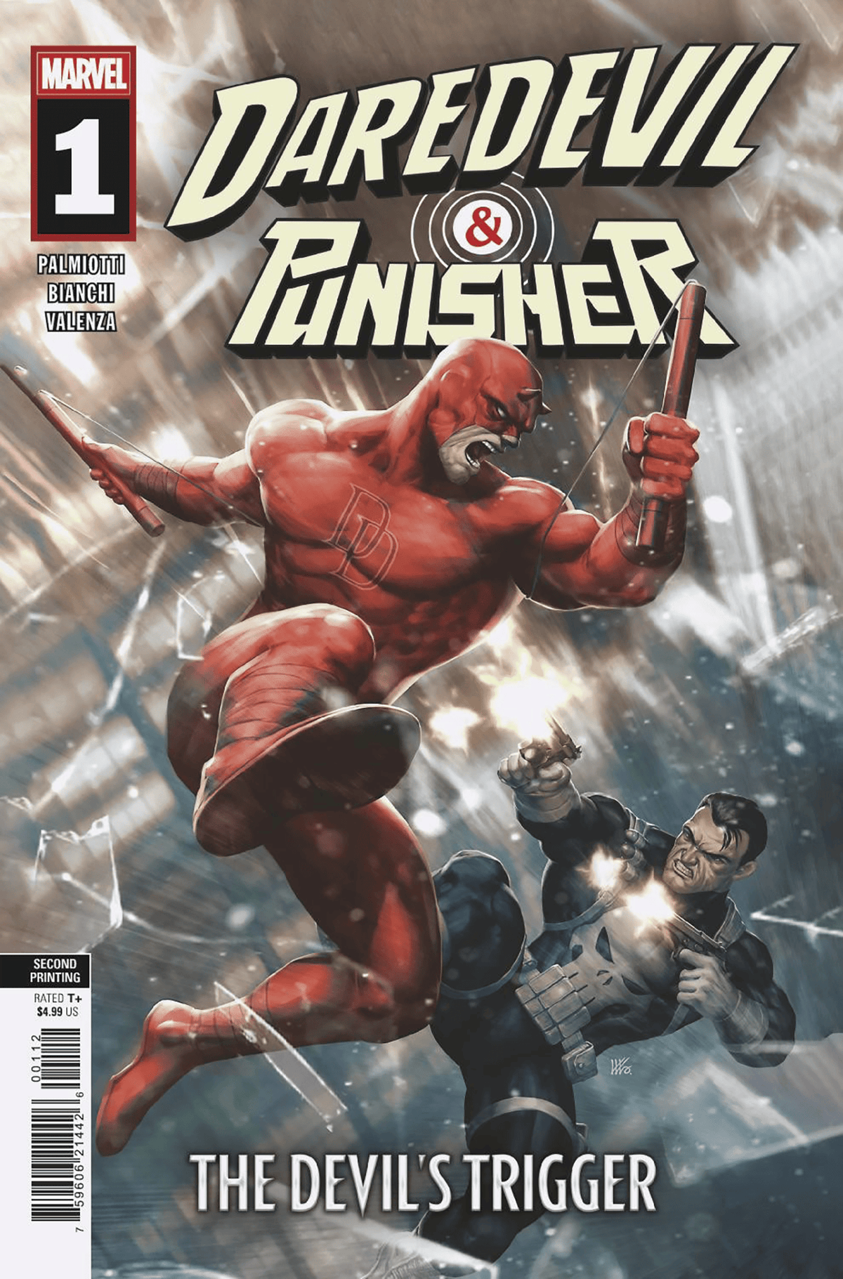 Marvel Comic Books DAREDEVIL/PUNISHER: THE DEVIL'S TRIGGER #1 KENDRICK LIM 2ND PTG VARIANT 75960621442600112 PRH-75960621442600112