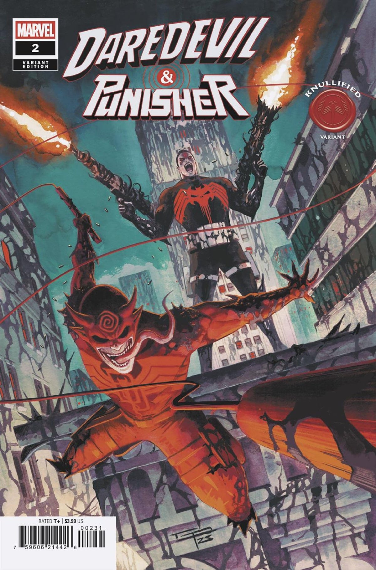 Marvel Comic Books DAREDEVIL/PUNISHER: THE DEVIL'S TRIGGER #2 GERMAN PERALTA KNULLIFIED VARIANT 75960621442600231 PRH-75960621442600231