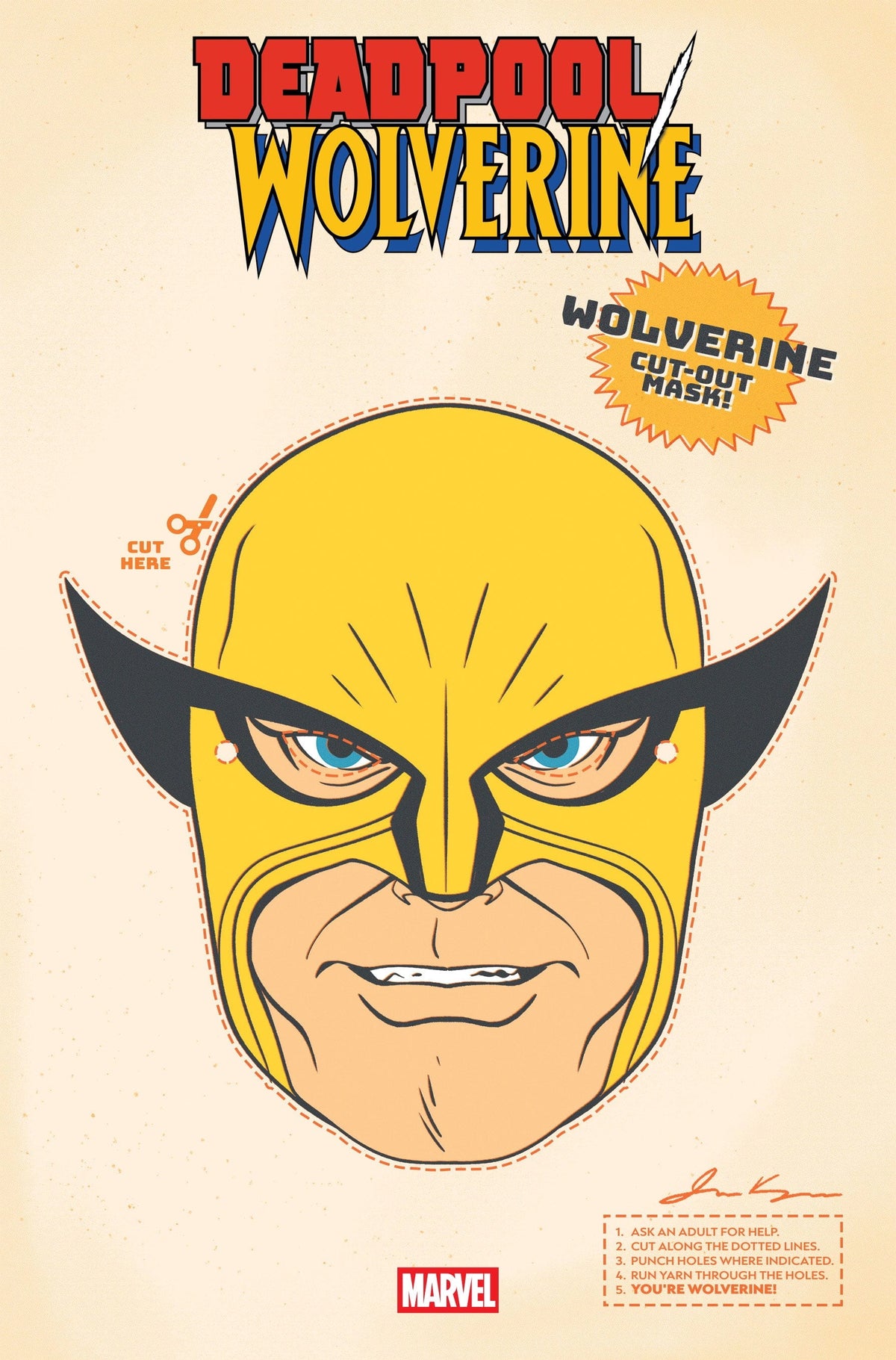 Marvel Comic Books DEADPOOL/WOLVERINE #9 RETRO HALLOWEEN MASK VARIANT 75960621054100921 PRH-75960621054100921