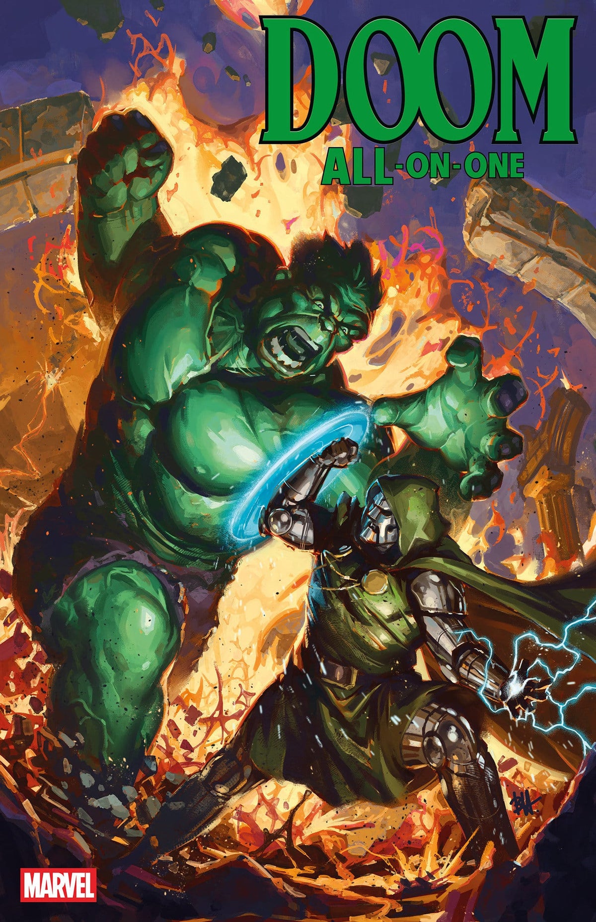 Marvel Comic Books DOOM ALL-ON-ONE #1 BEN HARVEY VARIANT (Release Date: 10/14/2026) 75960621472300161 PRH-75960621472300161