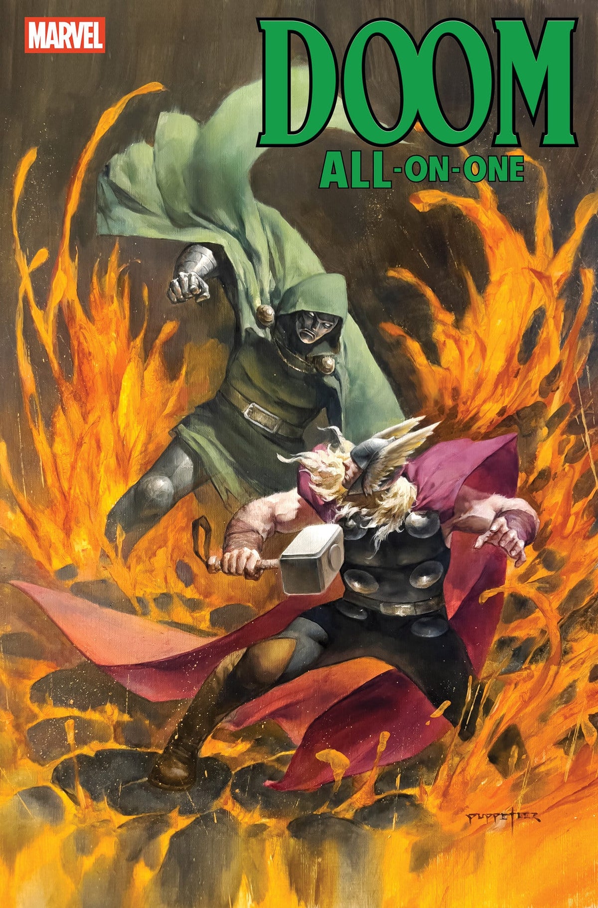 Marvel Comic Books DOOM ALL-ON-ONE #1 PUPPETEER LEE FOIL VARIANT (Release Date: 10/07/2026) 75960621472300131 PRH-75960621472300131