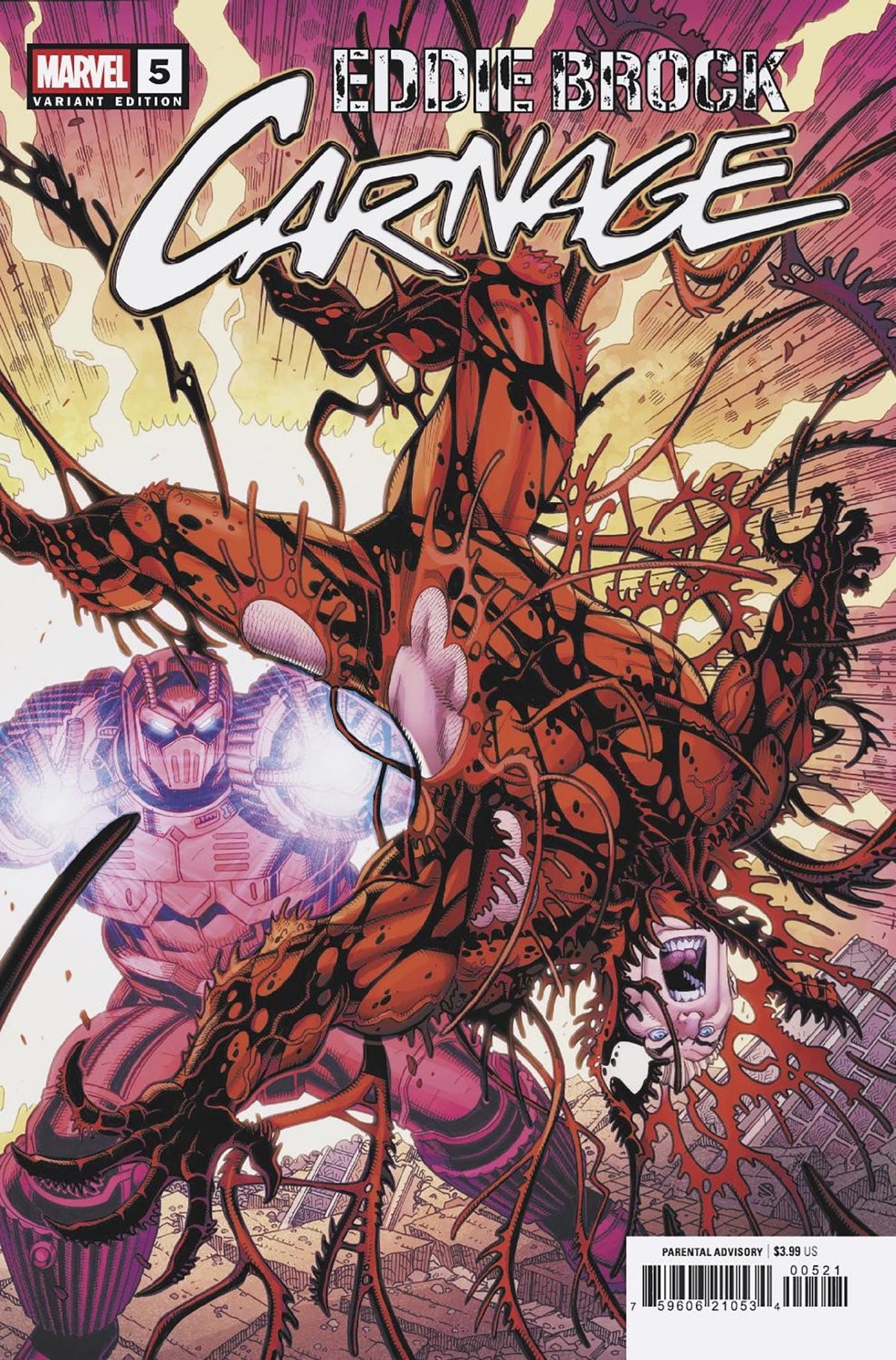 Marvel Comic Books EDDIE BROCK: CARNAGE #5 NICK BRADSHAW BRING ON THE BAD GUYS VARIANT 75960621053400521 PRH-75960621053400521