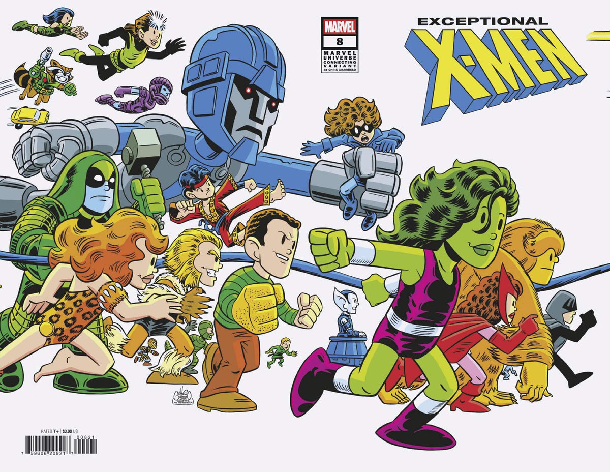 Marvel Comic Books EXCEPTIONAL X-MEN #8 CHRIS GIARRUSSO MARVEL UNIVERSE CONNECTING VARIANT K 75960620921700821 PRH-75960620921700821
