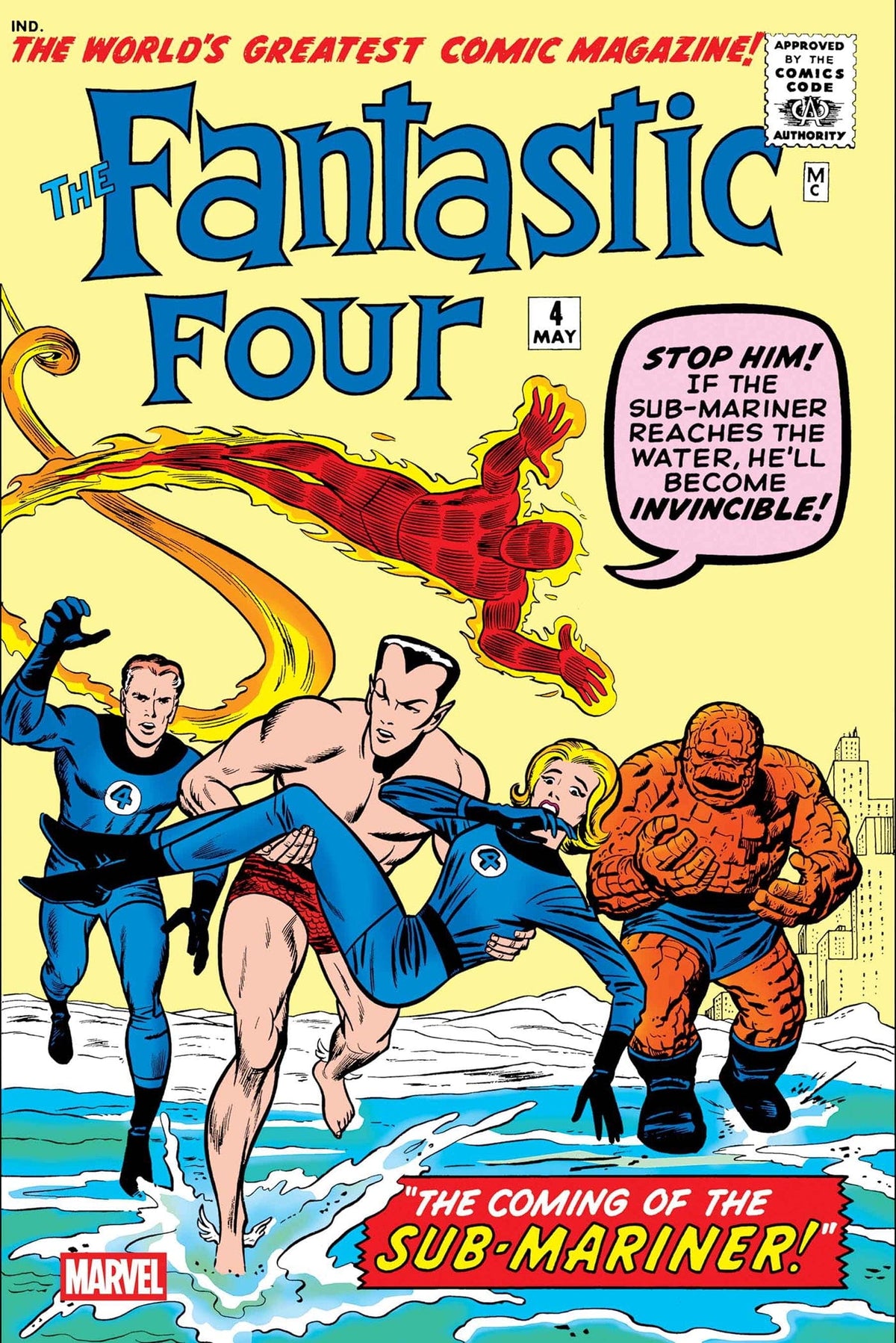 Marvel Comic Books FANTASTIC FOUR #4 FACSIMILE EDITION FOIL VARIANT 75960621069500421 PRH-75960621069500421