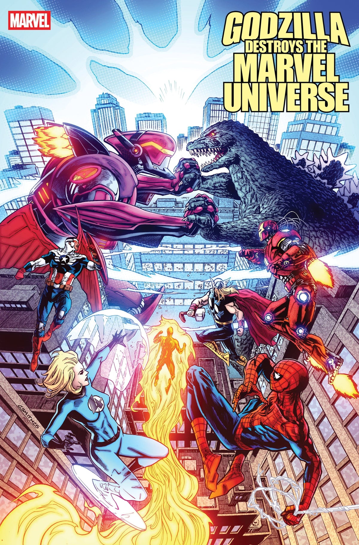 Marvel Comic Books GODZILLA DESTROYS THE MARVEL UNIVERSE #5 CORY SMITH VARIANT 75960621228600551 PRH-75960621228600551