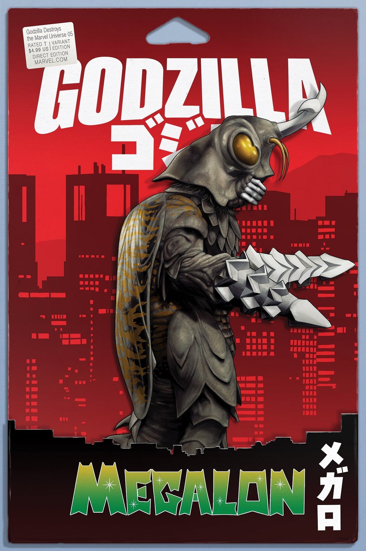 Marvel Comic Books GODZILLA DESTROYS THE MARVEL UNIVERSE #5 JOHN TYLER CHRISTOPHER ACTION FIGURE VARIANT 75960621228600531 PRH-75960621228600531