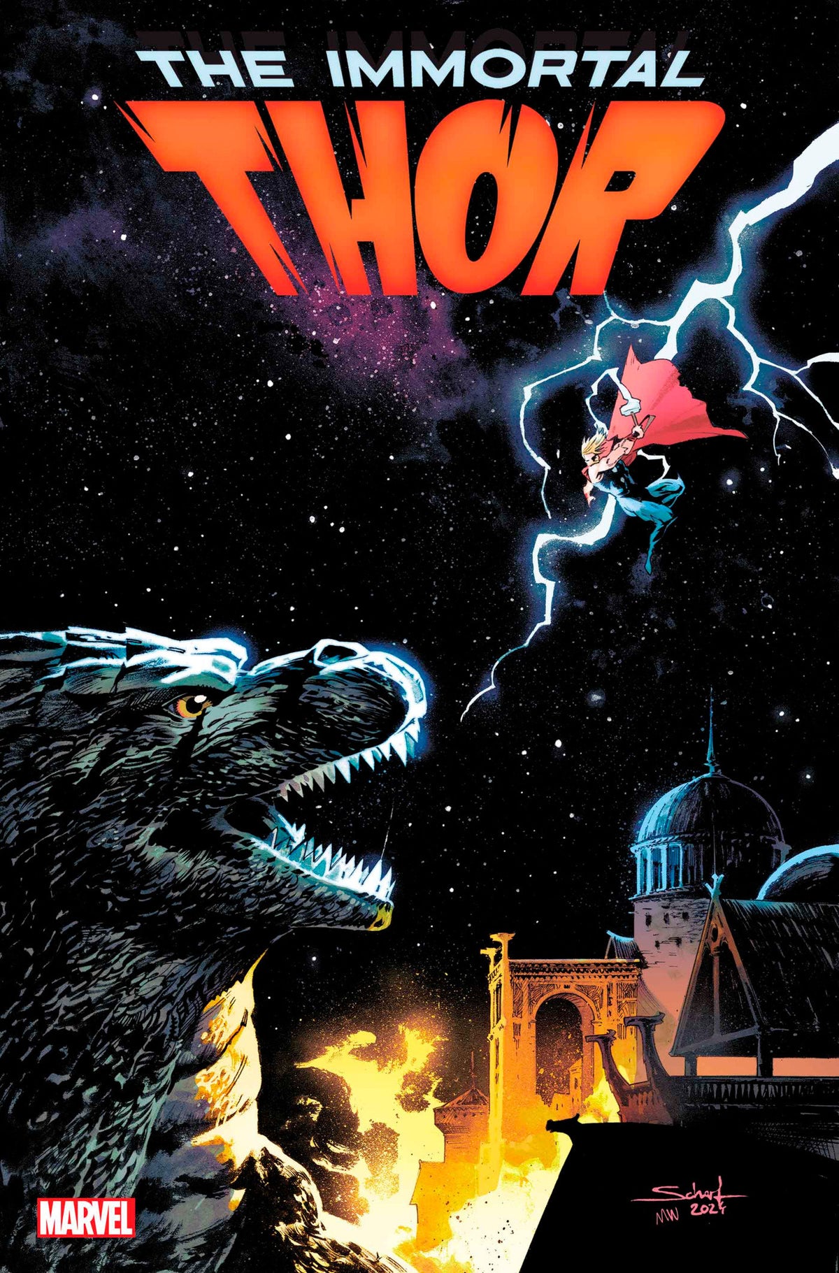 Marvel Comic Books IMMORTAL THOR #15 JONAS SCHARF GODZILLA VARIANT 75960620664301531 PRH-75960620664301531