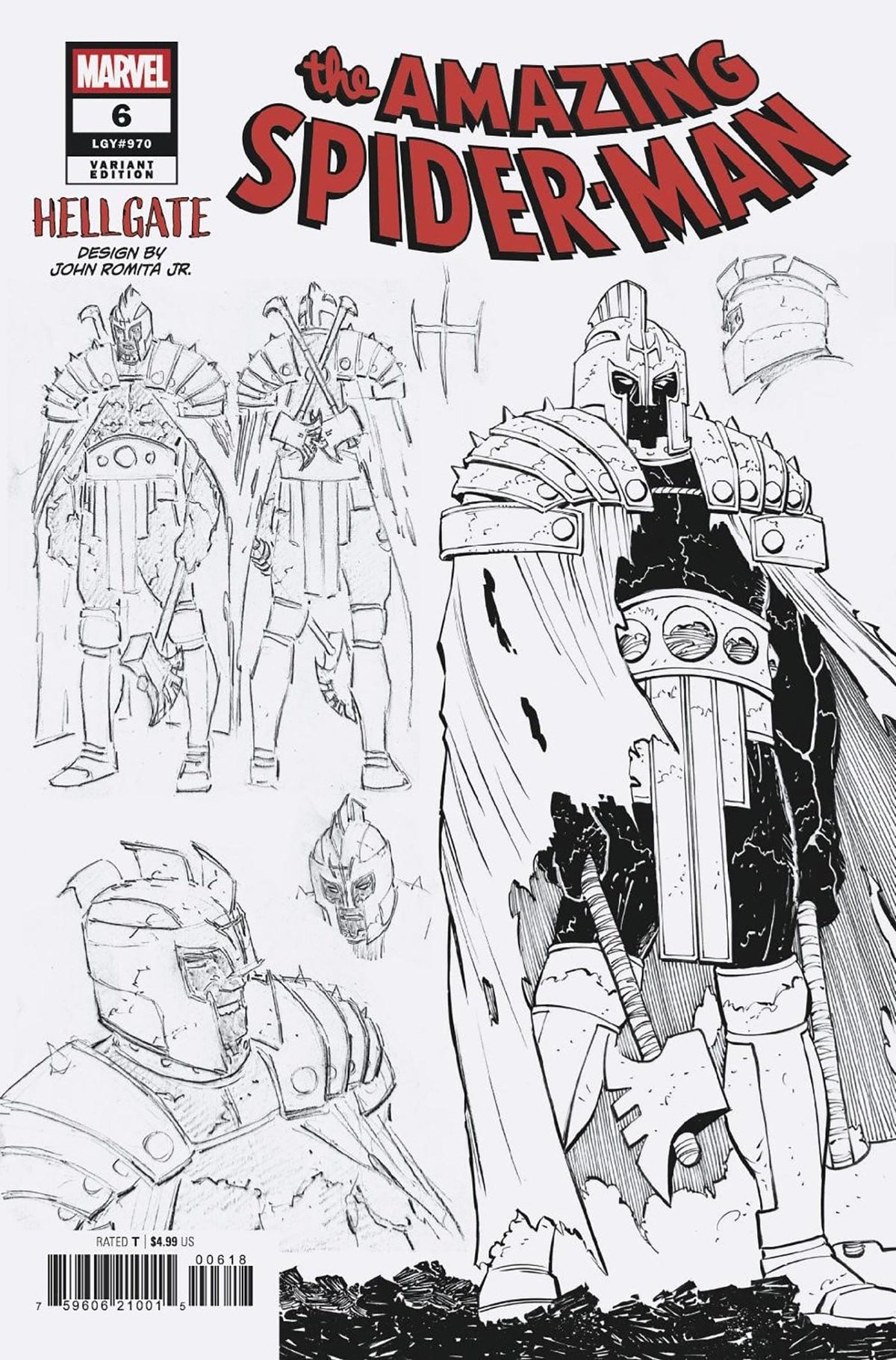 Marvel Comic Books > Incentives AMAZING SPIDER-MAN #6 1:10 INCV JOHN ROMITA JR. DESIGN VARIANT 75960621001500618 PRH-75960621001500618