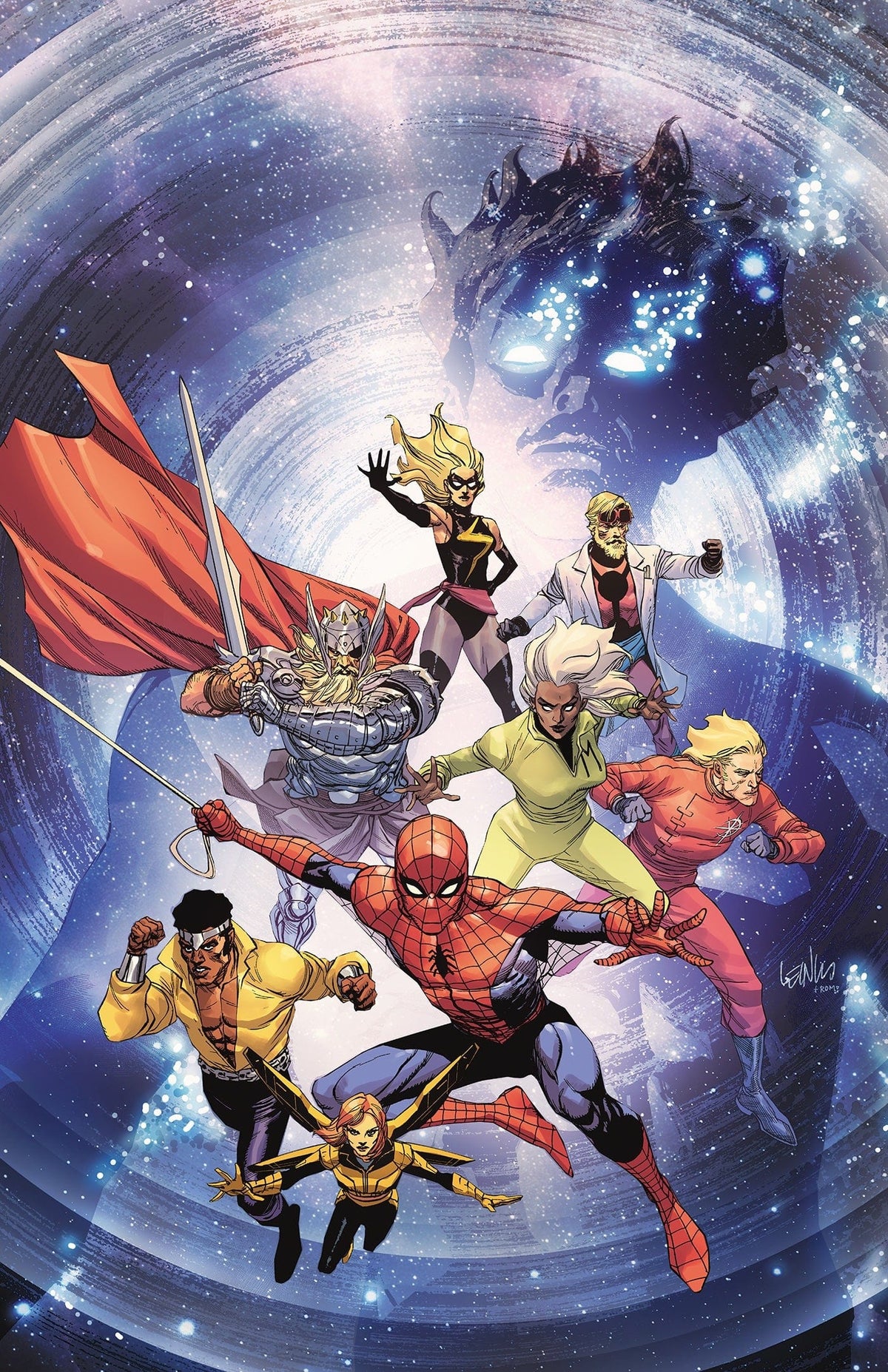Marvel Comic Books > Incentives BATTLEWORLD #1 1:100 INCV LEINIL YU VIRGIN VARIANT VARIANT 75960621324500117 PRH-75960621324500117