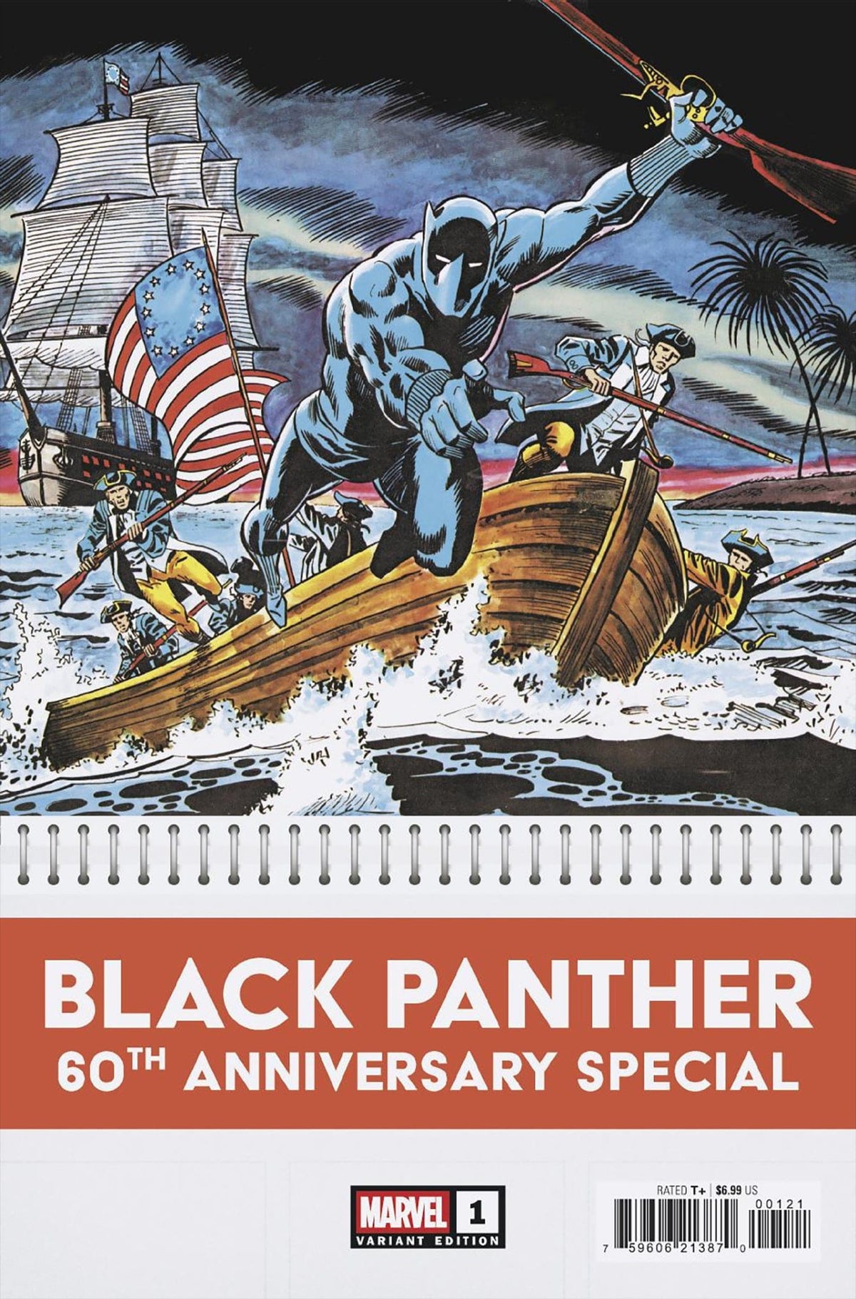 Marvel Comic Books > Incentives BLACK PANTHER 60TH ANNIVERSARY SPECIAL #1 1:50 INCV BOB BROWN BICENTENNIAL CALENDAR HIDDEN GEM VARIANT 75960621387000116 PRH-75960621387000116