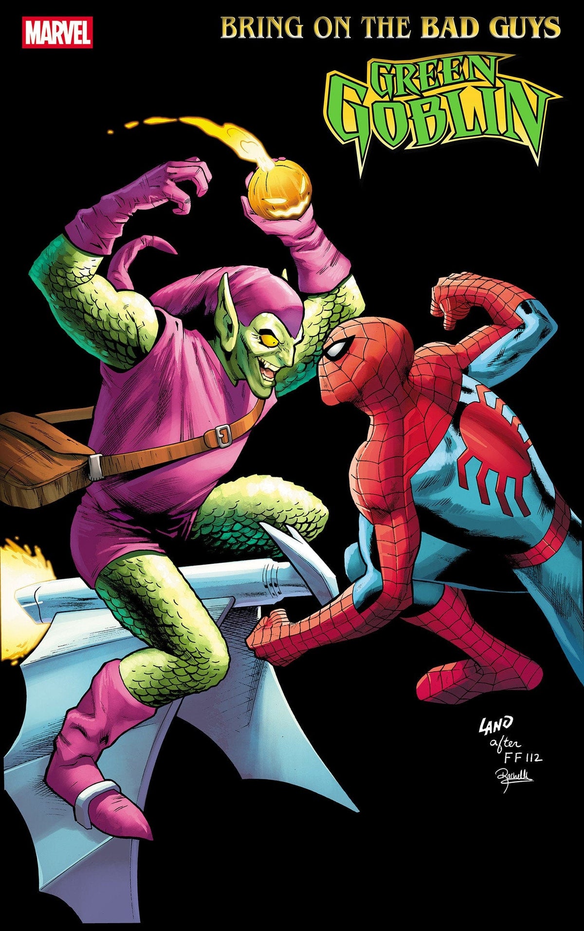 Marvel Comic Books > Incentives BRING ON THE BAD GUYS: GREEN GOBLIN #1 1:25 INCV GREG LAND NUFF SAID VARIANT 75960621184500116 PRH-75960621184500116