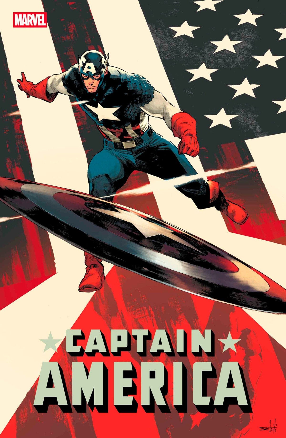 Marvel Comic Books > Incentives CAPTAIN AMERICA #1 1:25 INCV VALERIO SCHITI VARIANT 75960621146300119 PRH-75960621146300119