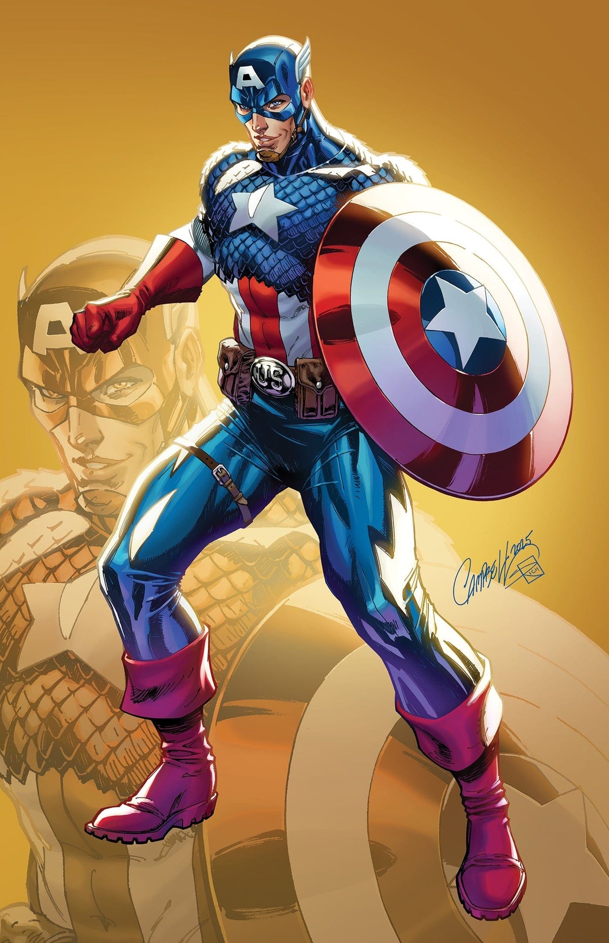 Marvel Comic Books > Incentives CAPTAIN AMERICA #2 1:100 INCV J. SCOTT CAMPBELL VIRGIN VARIANT 75960621146300218 PRH-75960621146300218