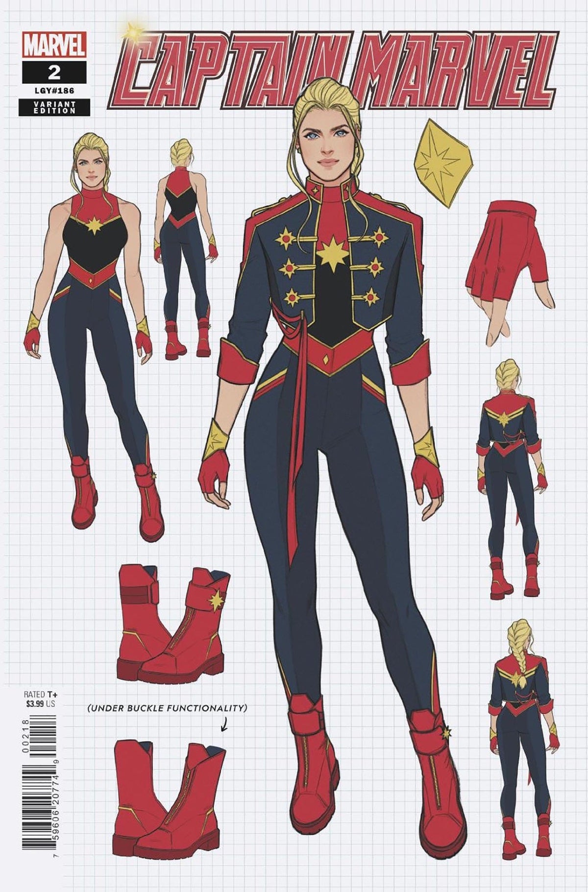 Marvel Comic Books > Incentives CAPTAIN MARVEL #2 1:10 INCV JEN BARTEL DESIGN VAR 75960620774900218 SEP230679