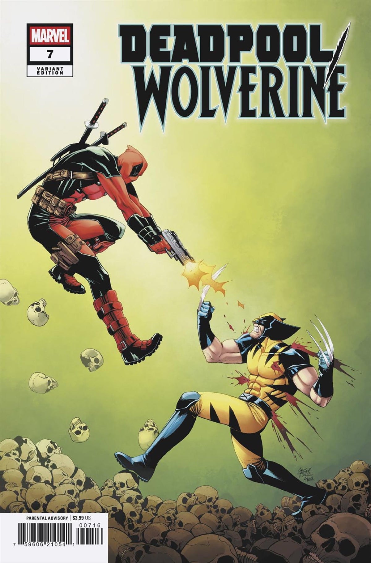 Marvel Comic Books > Incentives DEADPOOL/WOLVERINE #7 1:25 INCV CORIN HOWELL VARIANT 75960621054100716 PRH-75960621054100716