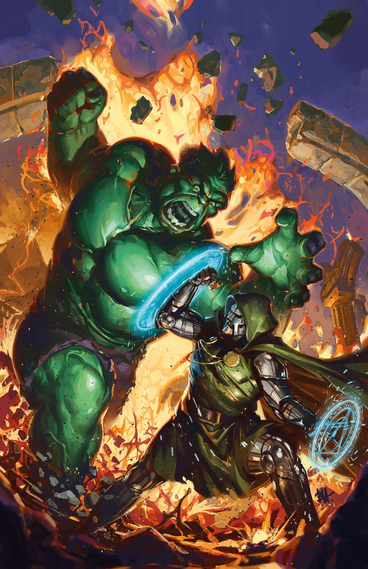 Marvel Comic Books > Incentives DOOM ALL-ON-ONE #1 1:50 INCV BEN HARVEY VIRGIN VARIANT (Release Date: 10/14/2026) 75960621472300117 PRH-75960621472300117