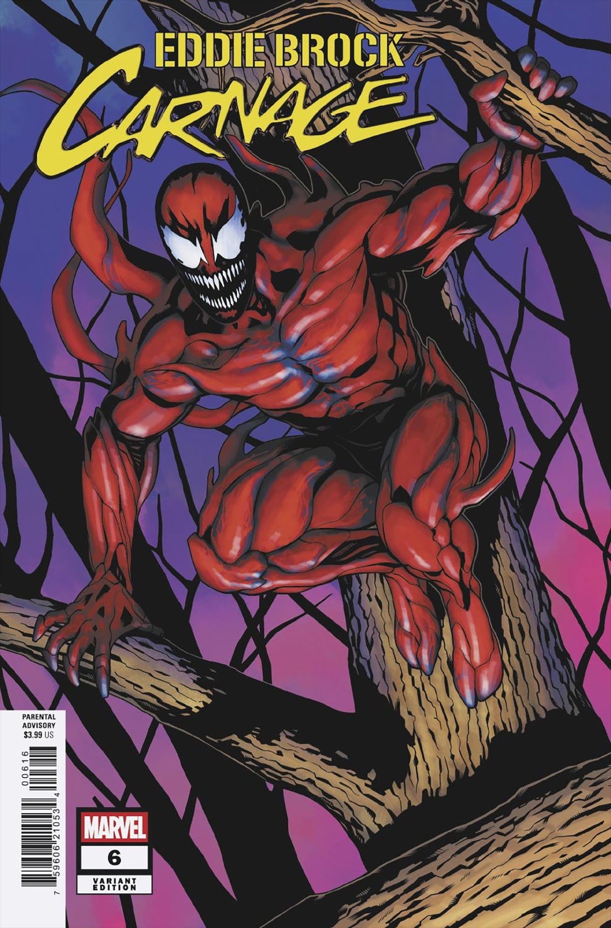 Marvel Comic Books > Incentives EDDIE BROCK: CARNAGE #6 1:25 INCV JUANN CABAL VARIANT 75960621053400616 PRH-75960621053400616