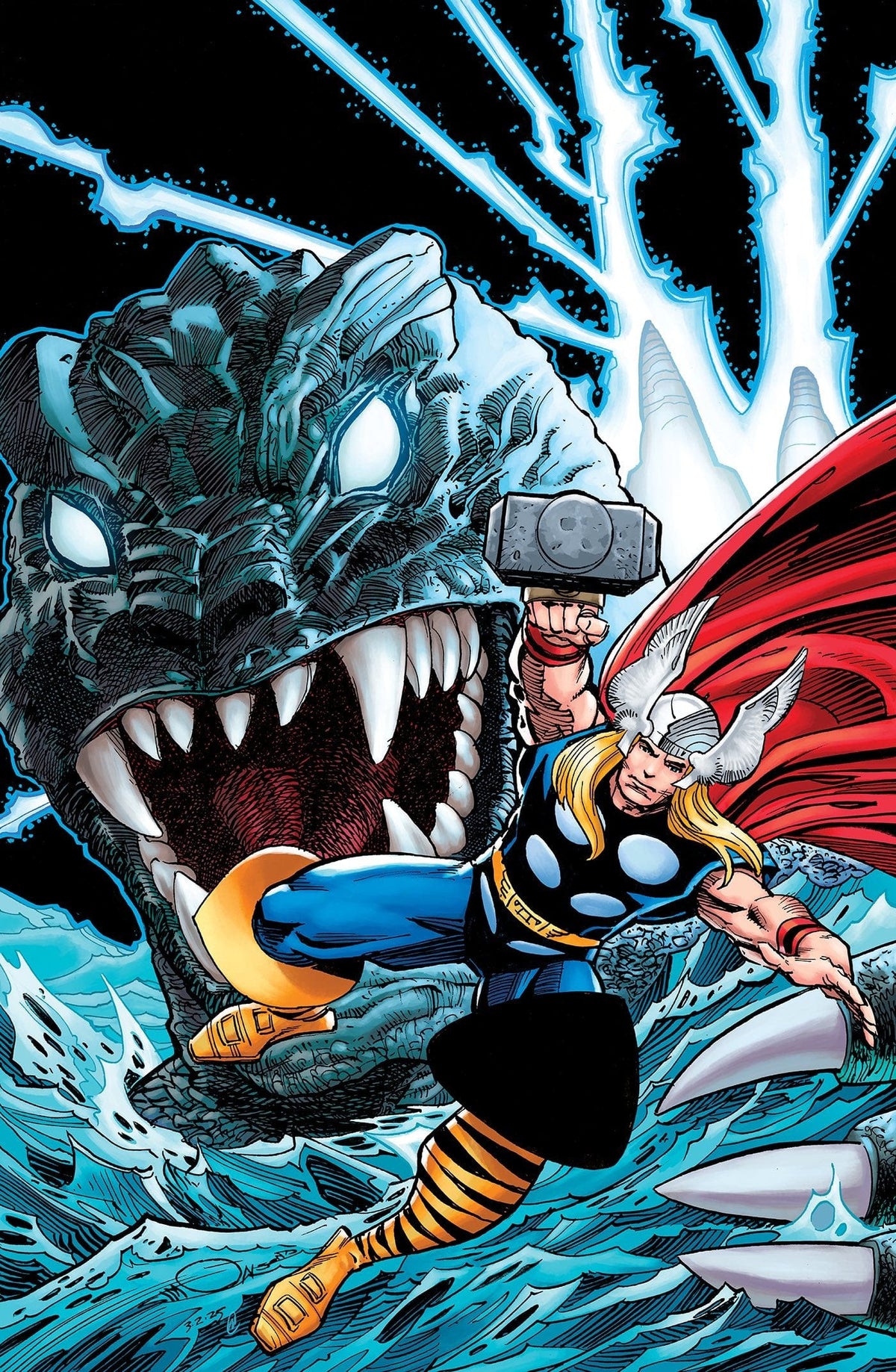Marvel Comic Books > Incentives GODZILLA VS. THOR #1 1:100 INCV WALTER SIMONSON VIRGIN VARIANT 75960621227900116 PRH-75960621227900116
