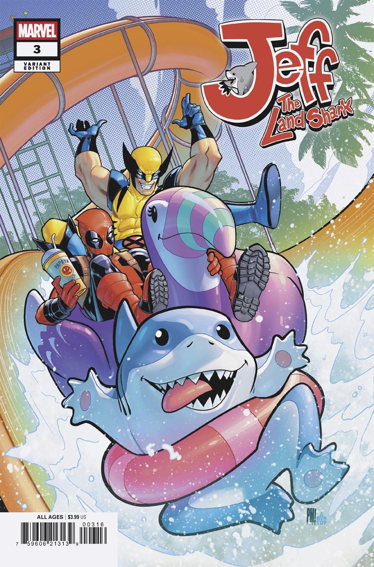 Marvel Comic Books > Incentives JEFF THE LAND SHARK #3 1:25 INCV PACO MEDINA VARIANT 75960621313900316 PRH-75960621313900316