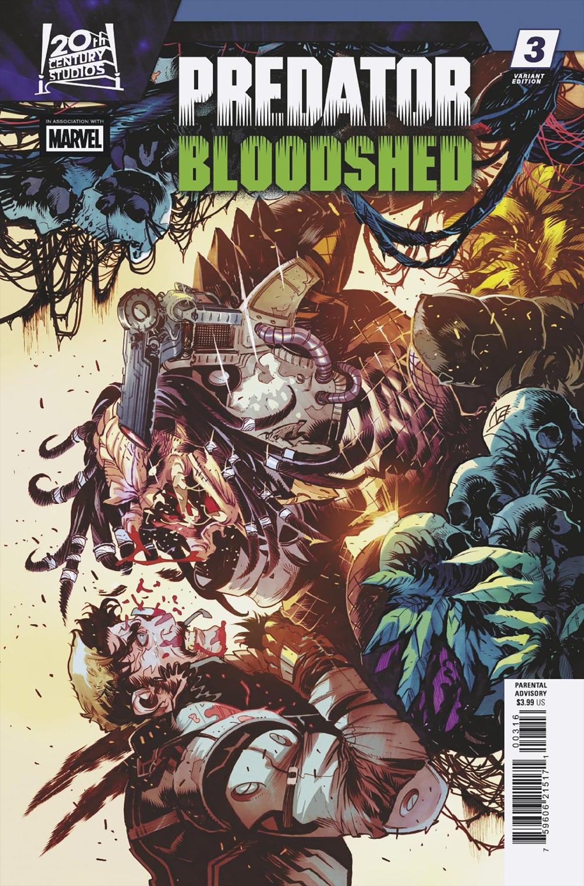 Marvel Comic Books > Incentives PREDATOR: BLOODSHED #3 1:25 INCV FEDERICO VICENTINI VARIANT 75960621517100316 PRH-75960621517100316