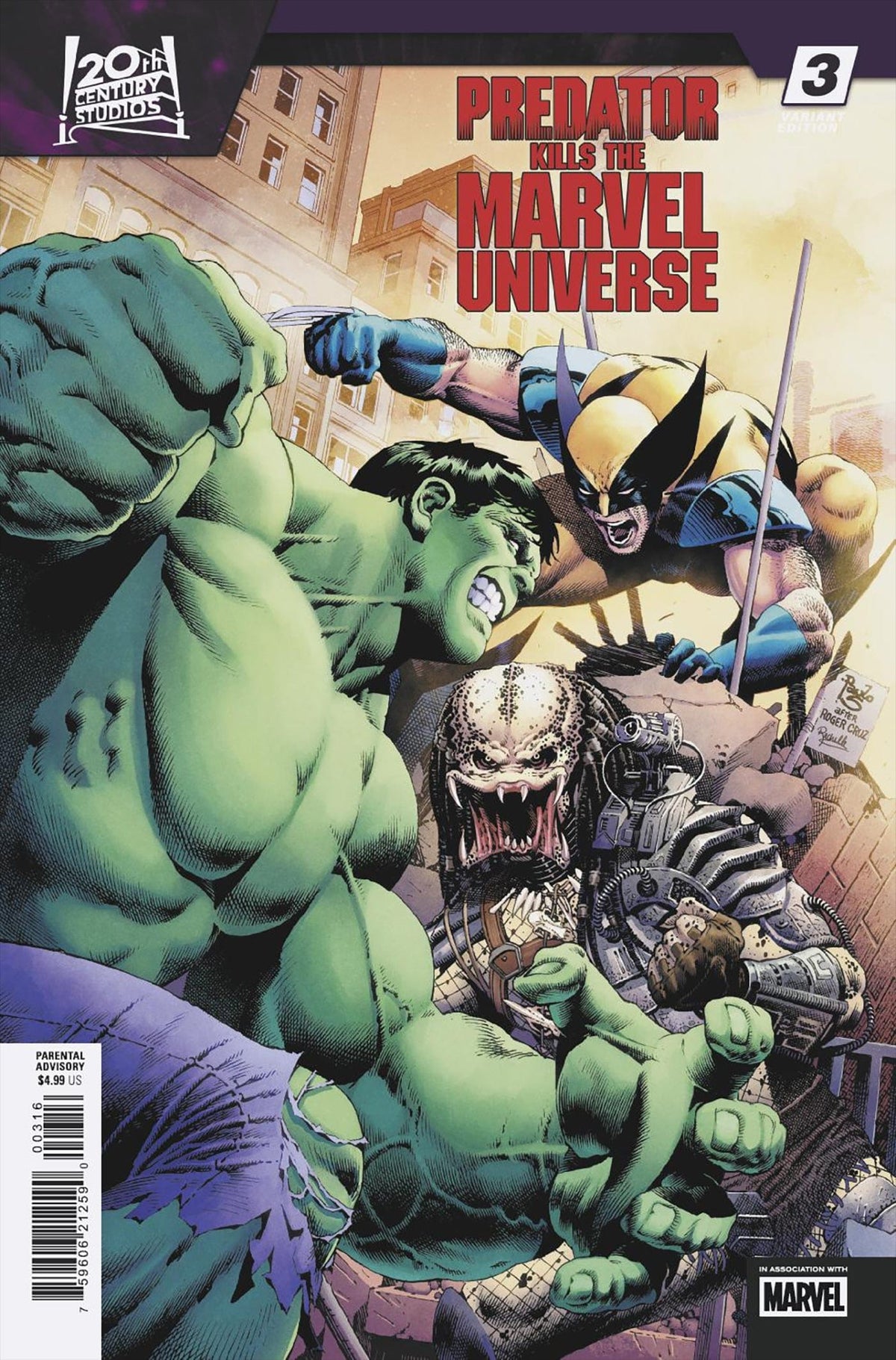 Marvel Comic Books > Incentives PREDATOR KILLS THE MARVEL UNIVERSE #3 1:25 INCV PAULO SIQUEIRA VARIANT 75960621259000316 PRH-75960621259000316