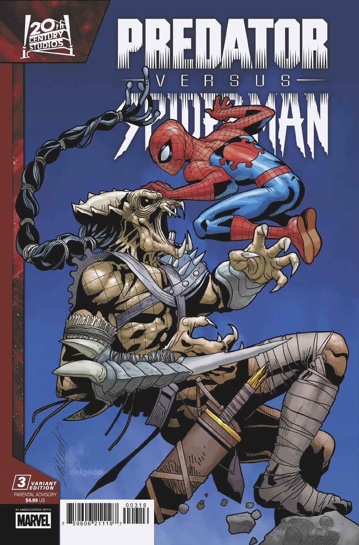 Marvel Comic Books > Incentives PREDATOR VS. SPIDER-MAN #3 1:25 INCV SALVADOR LARROCA VARIANT 75960621119700316 PRH-75960621119700316