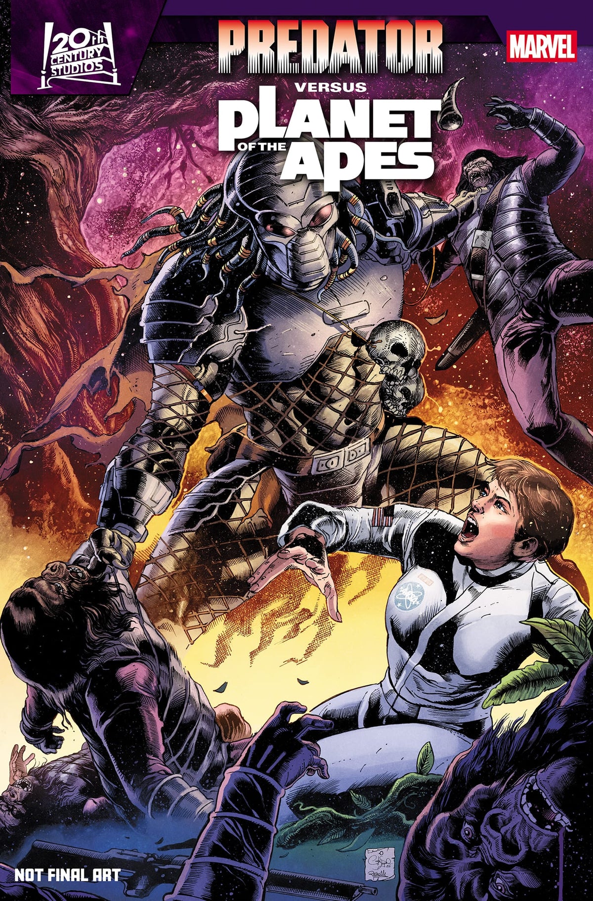 Marvel Comic Books > Incentives PREDATOR VS. THE PLANET OF THE APES #1 1:25 INCV CARLOS MAGNO VARIANT 75960621569000116 PRH-75960621569000116