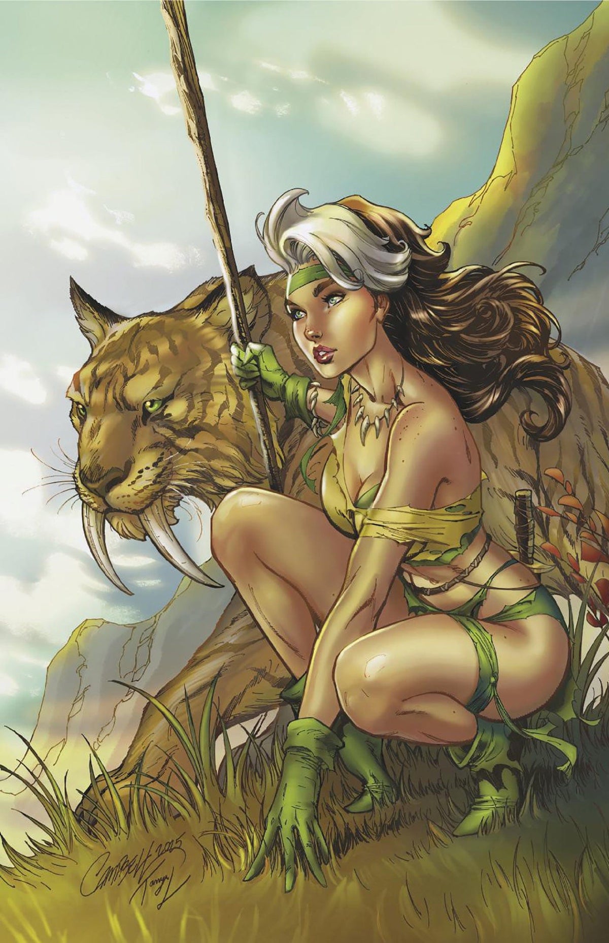 Marvel Comic Books > Incentives ROGUE: THE SAVAGE LAND #5 1:100 INCV J. SCOTT CAMPBELL VIRGIN VARIANT 75960621155500516 PRH-75960621155500516