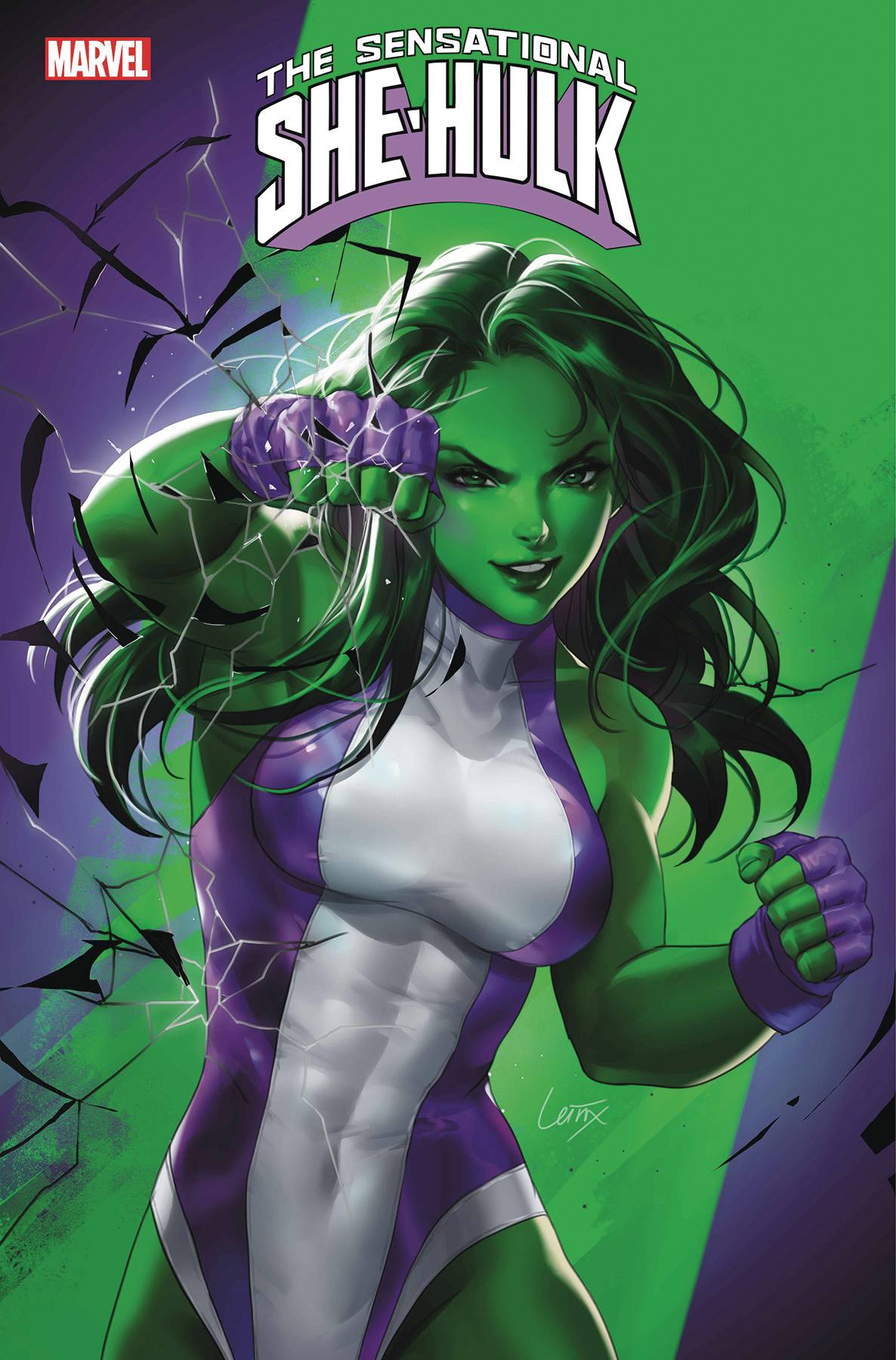 Marvel PRH Comic Books > Incentives SENSATIONAL SHE-HULK #1 1:50 INCV LEIRIX SHE-HULK VIR VAR 75960620782400117 AUG230650