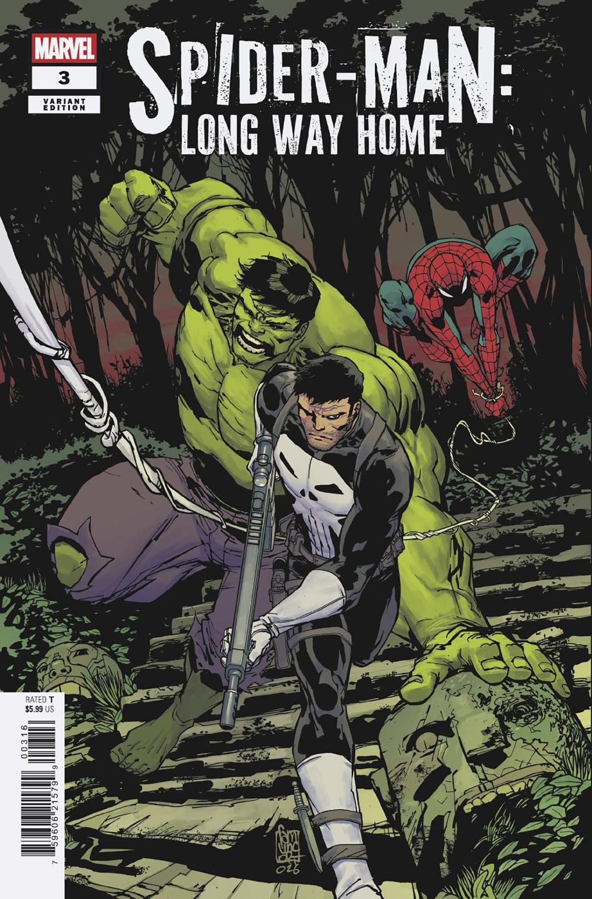 Marvel Comic Books > Incentives SPIDER-MAN: LONG WAY HOME #3 GIUSEPPE CAMUNCOLI VARIANT (Release Date: 09/02/2026) 75960621579900316 PRH-75960621579900316